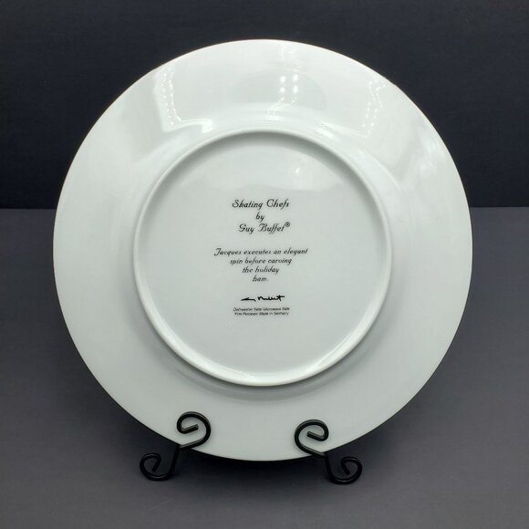 Williams Sonoma Skating Chefs by Guy Buffet Dinner Plate Jacques Serving Plate - Picture 3 of 4